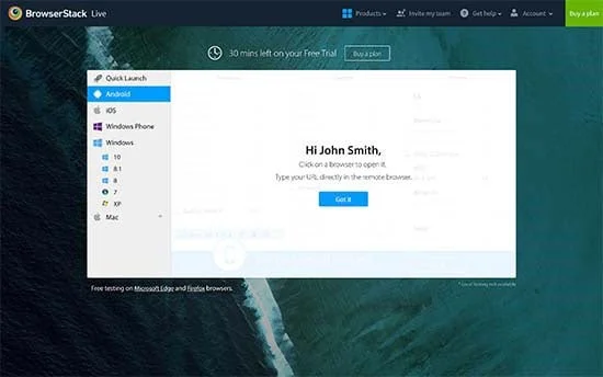 سایت BrowserStack