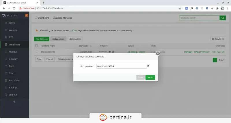 امکانات ویژه aapanel