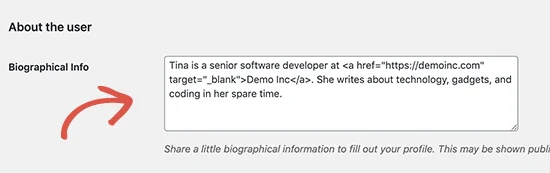 اضافه کردن زندگی نامه نویسنده در وردپرس