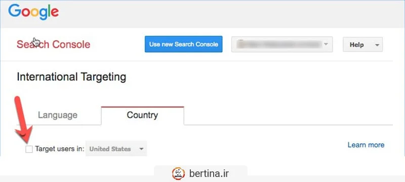 تنظیمات international targeting در سرچ کنسول گوگل