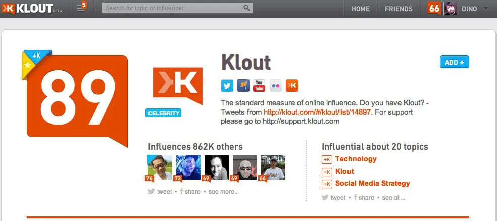 klout