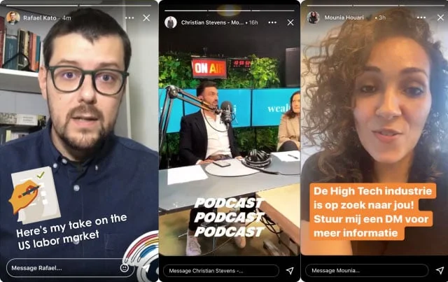 استوری لینکدین