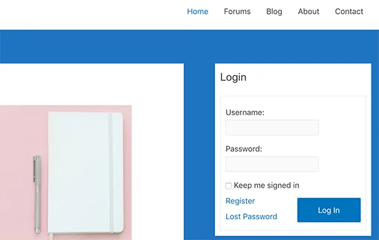 پیش نمایش ابزارک فرم ورود به انجمن گفتگو