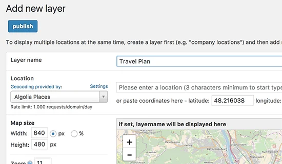 ایجاد لایه جدید برای نقشه تعاملی در وردپرس با افزونه Maps Marker Pro