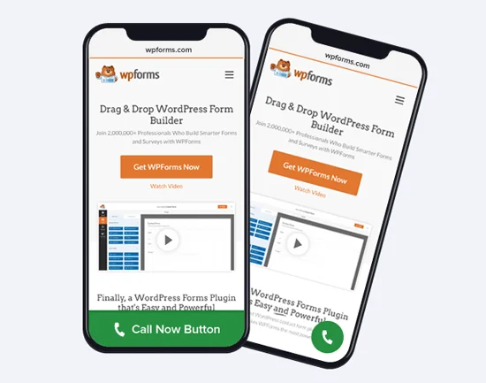 پیش نمایش دکمه تماس در وردپرس