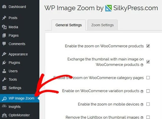 پلاگین WP Image Zoom برای زوم ذره بینی تصاویر
