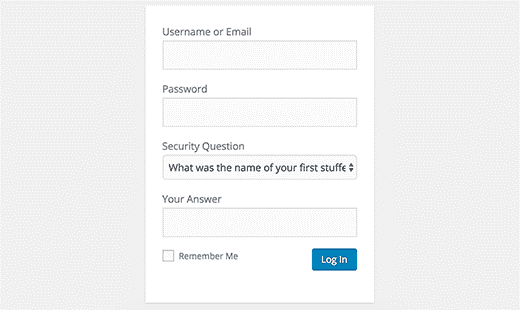 اضافه کردن سوالات امنیتی به صفحه ورود وردپرس